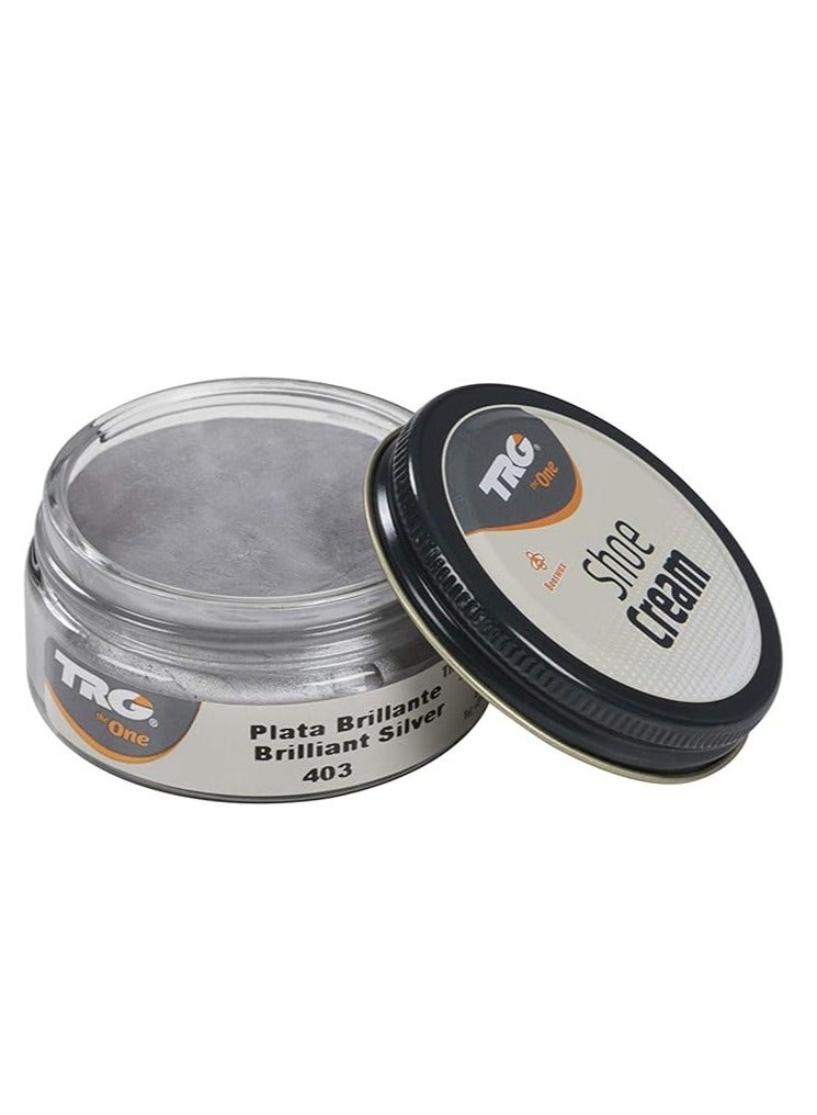 TRG Metallic Shoe Cream # 403 Brilliant Silver 50ml - Image 1
