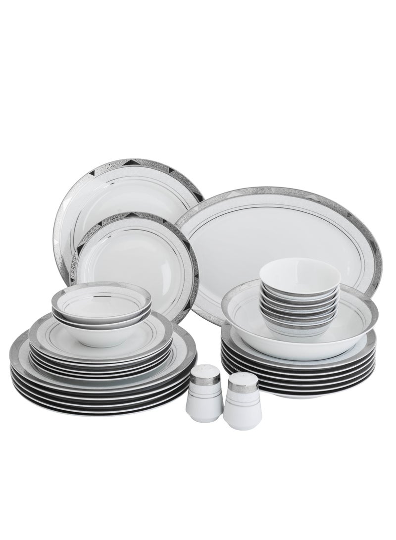 كازا روزا طقم عشاء من البورسلين 32 قطعة لـ 6 أشخاص - Image 4