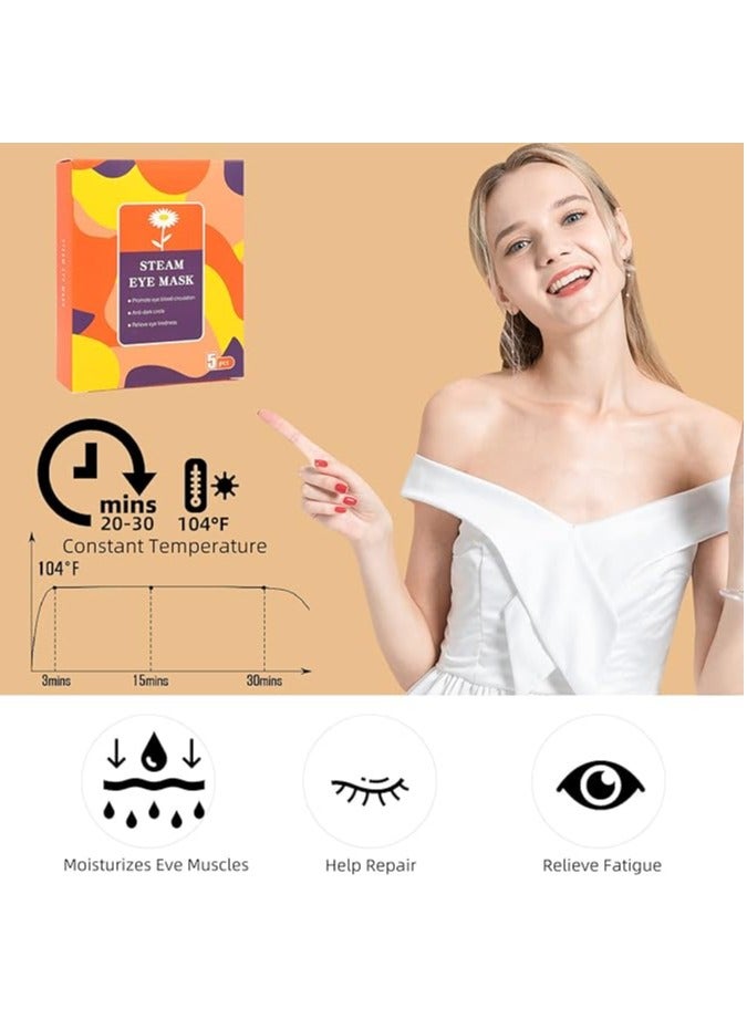 general 20 packs of steam eye masks Eye Warmers Self-heating eye masks Sleeping mask Dry eye fatigue heated eye mask Disposable moist heat compress eye mask A great gift for men and women - Image 4