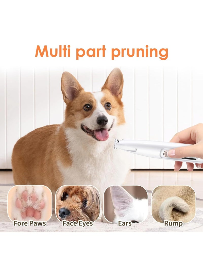 الكهربائية الكلب كاف المقطع، كاف المقاطع للكلاب 18 مم عريضة شفرة قابلة لإعادة الشحن كاف الحلاقة للكلاب القدمين مع ضوء LED، 35 ديسيبل منخفضة الضوضاء مقاومة للماء للكاف، الأذنين، الوجه، الكرة - Image 2
