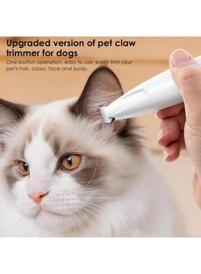 الكهربائية الكلب كاف المقطع، كاف المقاطع للكلاب 18 مم عريضة شفرة قابلة لإعادة الشحن كاف الحلاقة للكلاب القدمين مع ضوء LED، 35 ديسيبل منخفضة الضوضاء مقاومة للماء للكاف، الأذنين، الوجه، الكرة - Image 3