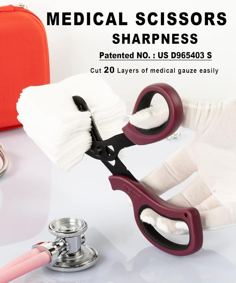 MEUUT 2 Pack Medical Scissors Trauma Shears -8 inch Patented Bandage Scissor Heavy Duty Surgical Grade EMT Scissors for EMT Workers Doctors Nurses - Image 2