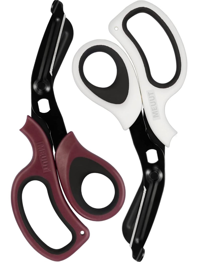 MEUUT 2 Pack Medical Scissors Trauma Shears -8 inch Patented Bandage Scissor Heavy Duty Surgical Grade EMT Scissors for EMT Workers Doctors Nurses - Image 1
