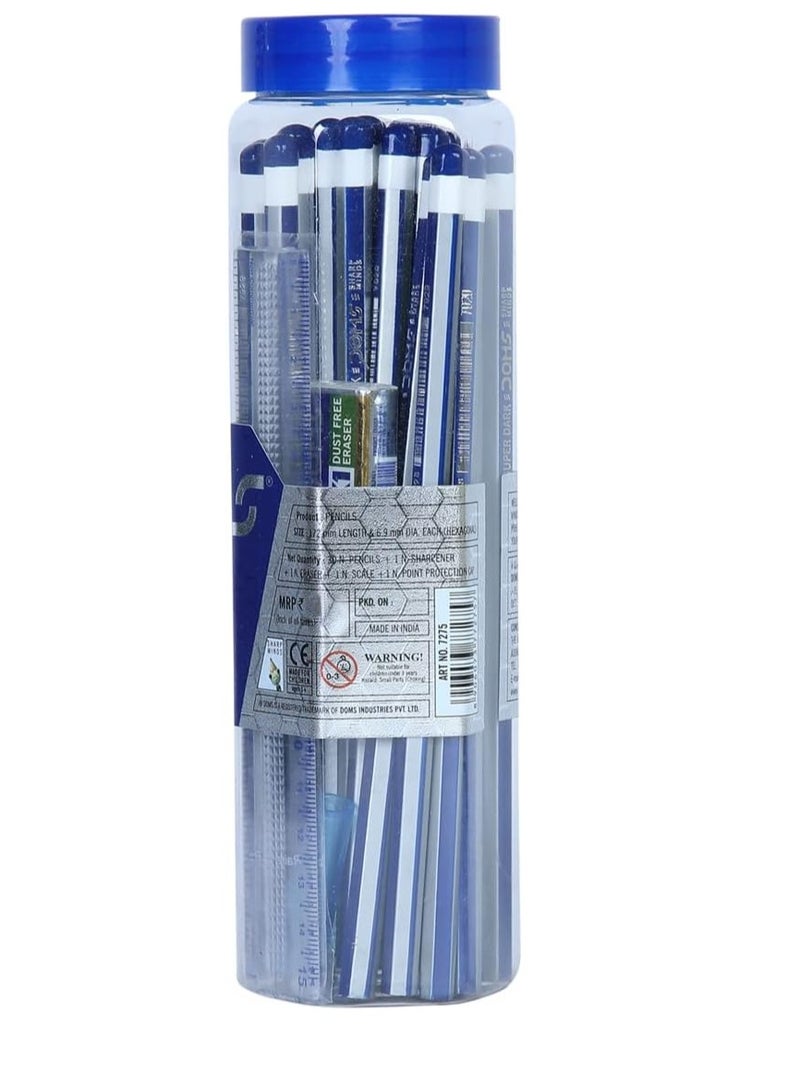 دومس 30 قطعة من أقلام الرصاص X1 X-Tra فائقة الظلام في عبوة مرطبة