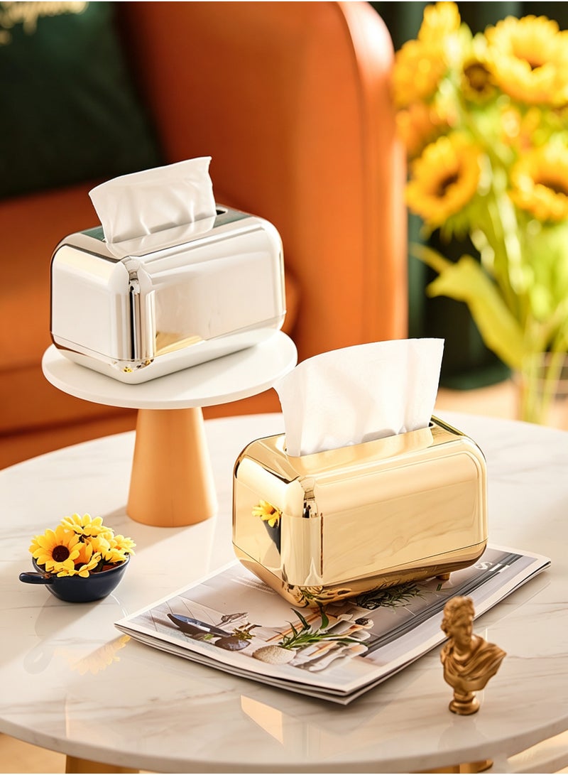 MAIDI Luxury Golden Tissue Boxes Storage Napkin Holder Paper Case Organizer Ornament Craft Desktop Tissue Holder Kitchen Tissue Box - Image 1