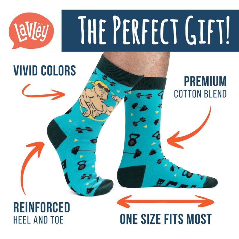 Lavley Do You Even Lift Bro? Funny Socks For Men - Novelty Gifts for Weight Lifters - Image 2