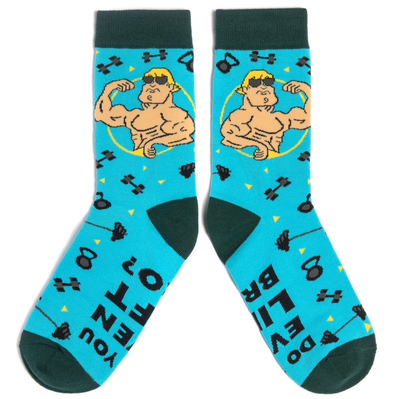 Lavley Do You Even Lift Bro? Funny Socks For Men - Novelty Gifts for Weight Lifters - Image 3