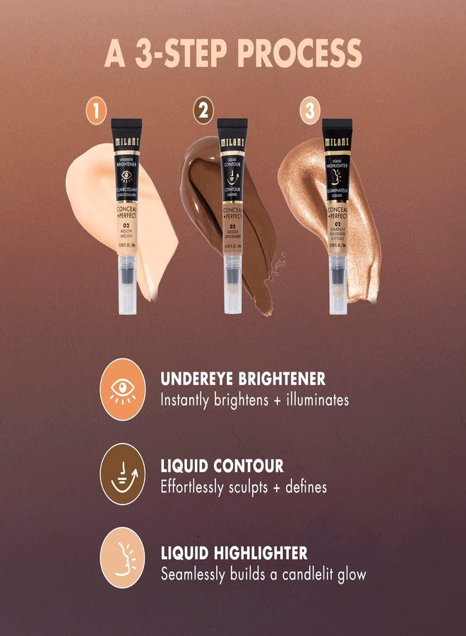 Milani Conceal + Perfect Liquid Highlighter for Added Glow, Face Lift Collection - Lunar - Image 2