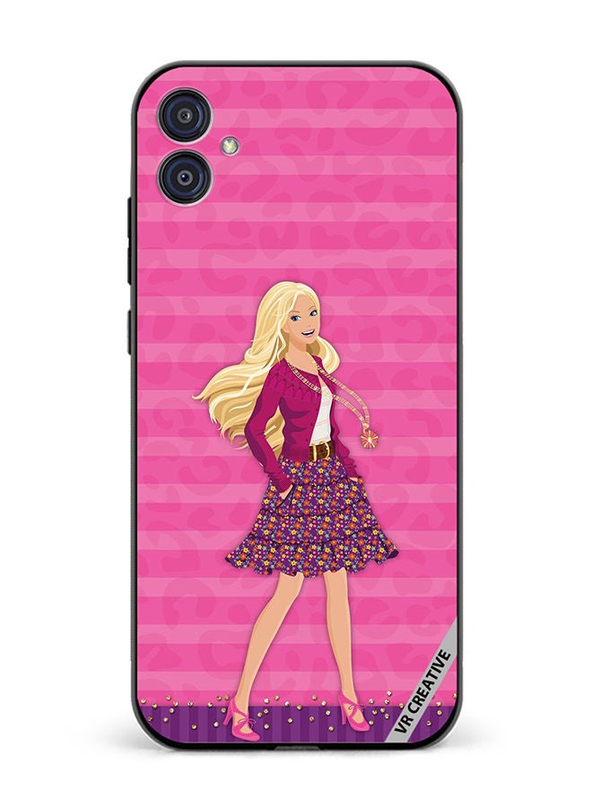 VR CREATIVE Protective Case Cover For Samsung Galaxy M04/F04 Barbie Design Multicolour - Image 1