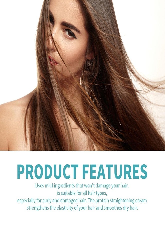 Grospe Protein Hair Straightening Cream, Protein Correcting Hair Straightening Cream for Curly Hair for Smooths Frizz, Hydrating Hair Mask for All Hair Types 3.53 OZ - Image 5