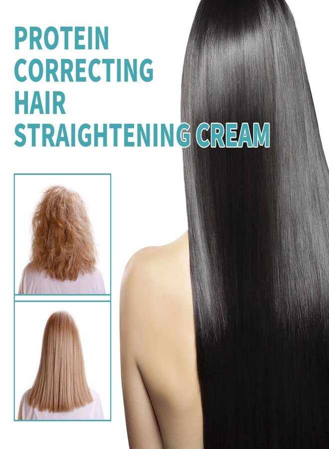 Grospe Protein Hair Straightening Cream, Protein Correcting Hair Straightening Cream for Curly Hair for Smooths Frizz, Hydrating Hair Mask for All Hair Types 3.53 OZ - Image 3