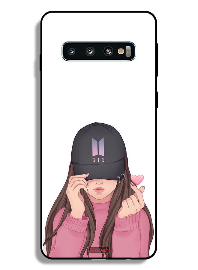 Tolwak Samsung Galaxy S10 Protective Case Cover Girl Making Snap - Image 2