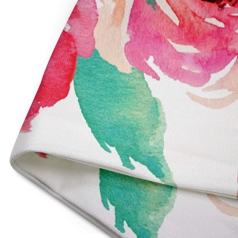 Emvency Throw Pillow Cover Flowers Watercolor Peonies Pink Turquoise Summer Girly Decorative Pillow Case Home Decor Square 20 x 20 Inch Pillowcase - Image 4