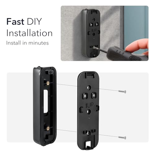 Wasserstein Horizontal Adjustable Angle Mount & Wall Plate Compatible with Blink Video Doorbell (1st Gen & 2nd Gen) - 35° to 55° Adjustable Wedge Mount for Blink Doorbell Camera (Black) - Image 5