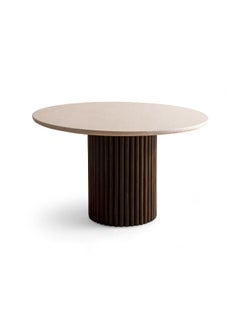 Kieve 6 Seater Dining Table Marble - Cream And Brown