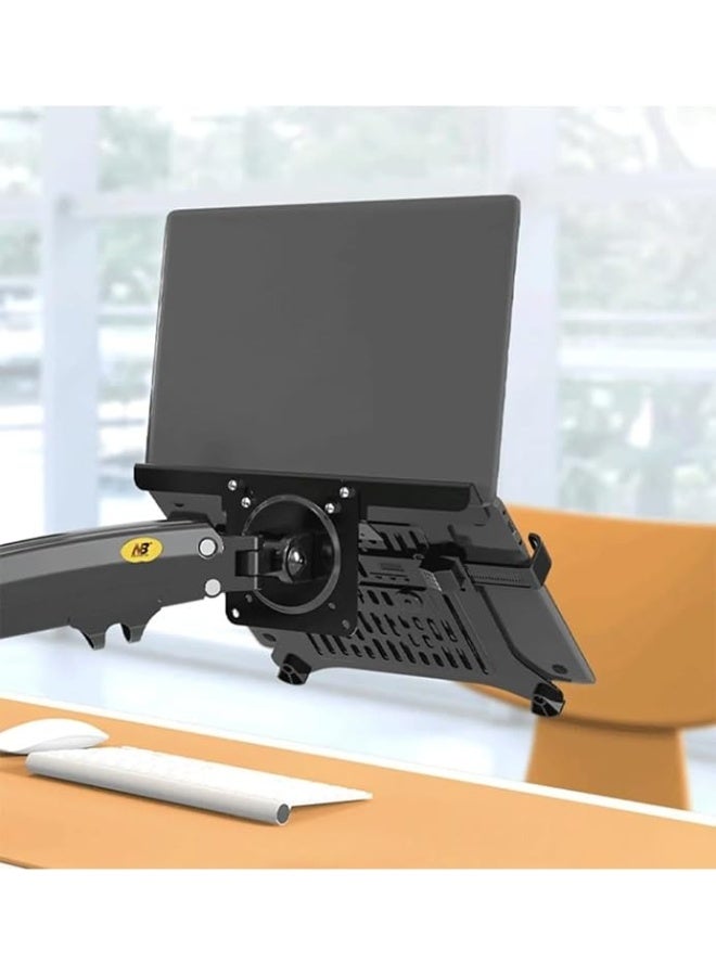 F80-FP 2-in-1 Desk Stand for Monitor and Laptop – Swivel Arm with Shock Absorption Supports 10-17 inch Laptops and 17-30 inch Monitors - Image 3