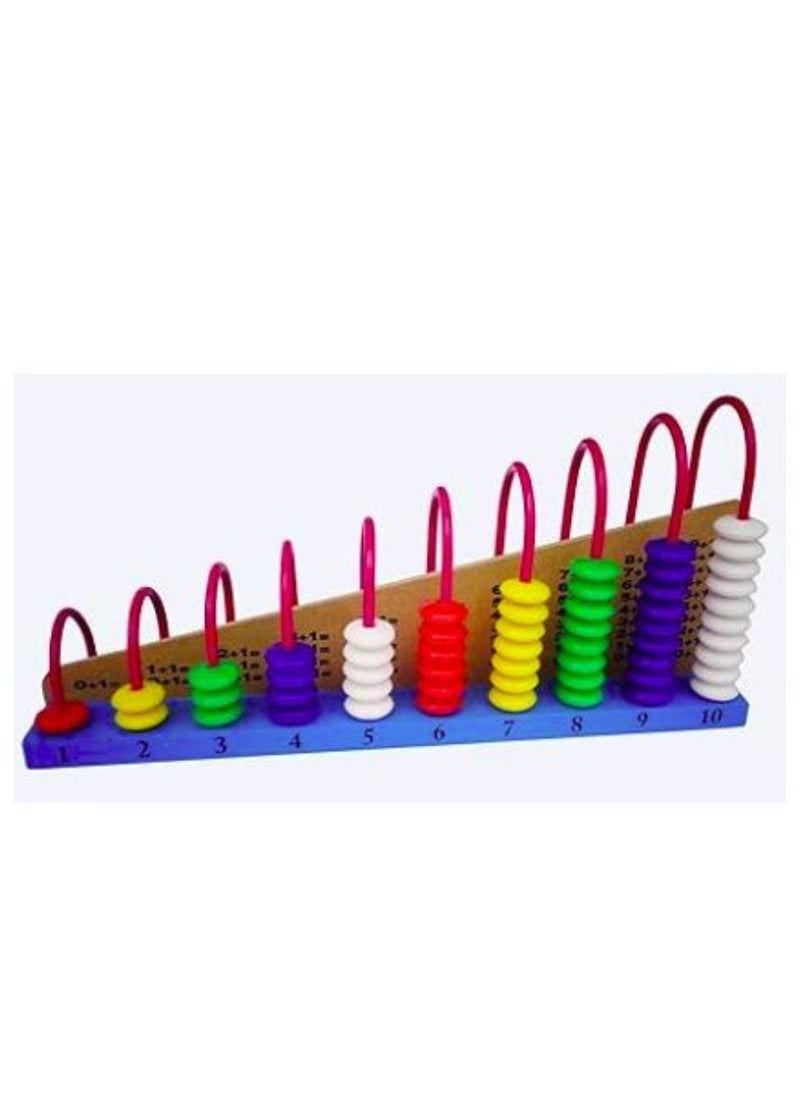Wooden Abacus kit for Kids, Abacus Shelf for Calculation (Counting, Addition and Subtraction), Toy Gift for Toddlers Boys and Girls | Multi Colour Beads