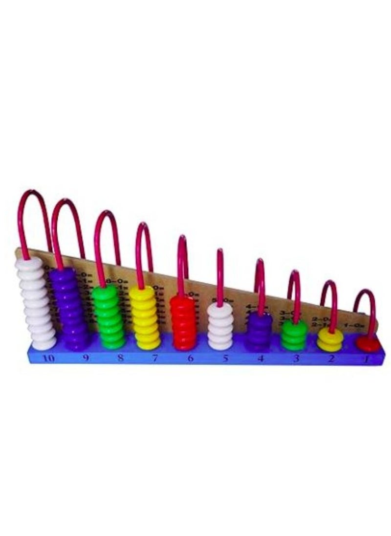 Wooden Abacus kit for Kids, Abacus Shelf for Calculation (Counting, Addition and Subtraction), Toy Gift for Toddlers Boys and Girls | Multi Colour Beads