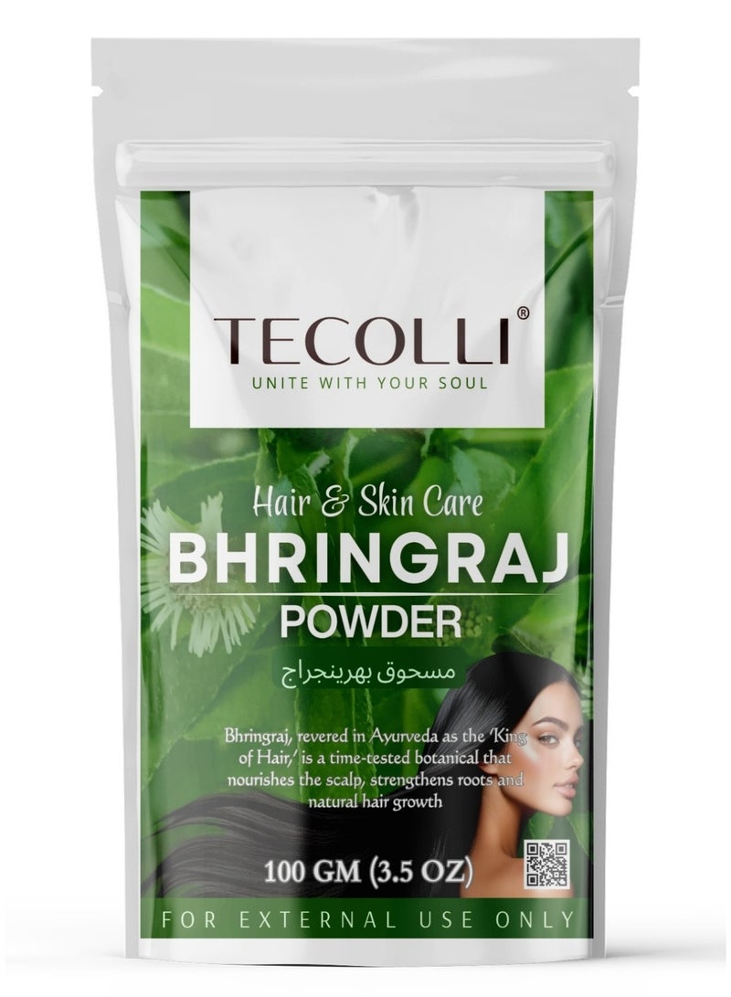 TECOLLI Pure Bhringraj Powder | For Hair Care | Promotes Healthy Scalp | Hair Growth | Premium Quality | Chemical free | Non Gmo -100g - Image 1