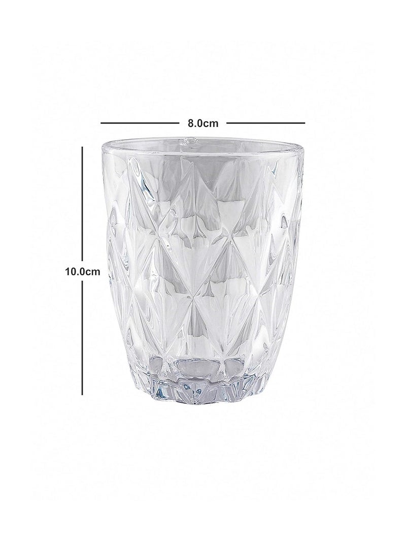Goodhomes Glass Water Juice Glasses Set of 6Pcs Clear 260Ml - Image 3