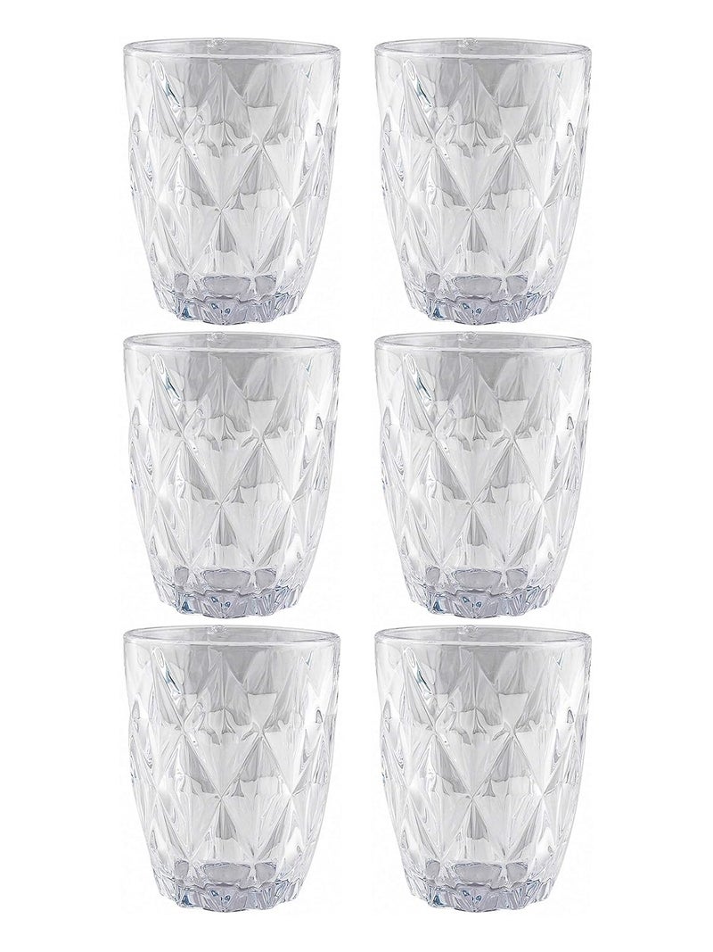 Goodhomes Glass Water Juice Glasses Set of 6Pcs Clear 260Ml - Image 4