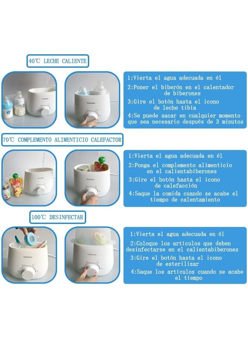 BLOOMING TIME 3-in-1 Baby Bottle Steam Sterilizer, Food Heater & Warmer – BPA-Free, Fast Warming for Breast Milk & Formula, Accurate Temperature Control - Image 3