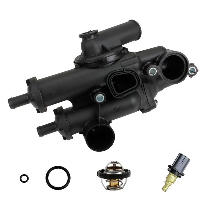 Engine Coolant Thermostat Housing Assembly Compatible With Chrysler 200 Sebring Dodge Avenger Caliber Journey Jeep Compass Patriot 24L L4 20072020 Replace 04884568Ae 04884569Ac 04884568Ad 4884571Ab