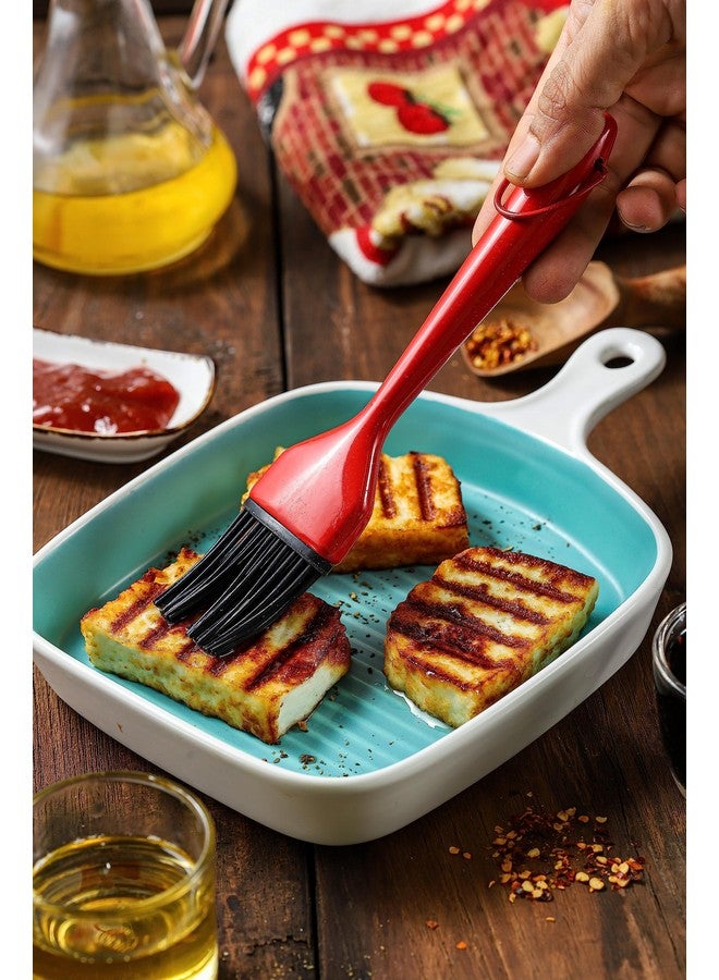 Clazkit Silicone Basting Brush, Stainless Steel Basting Brush with Silicone Bristles for BBQ/Grilling/Pastry/Turkey Baster, BPA Free- Red - Image 3