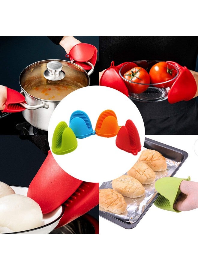 NEPAK 4 Pairs Silicone Cooking Pinch Grips Oven Mitts Potholder For Kitchen Cooking & Baking  - Image 5