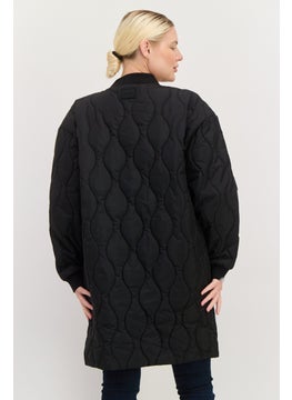 HUGO by Hugo Boss Women Quilted Parker Jacket, Black  - Image 3