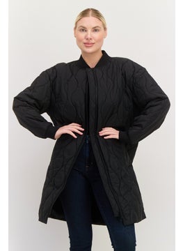 HUGO by Hugo Boss Women Quilted Parker Jacket, Black  - Image 1