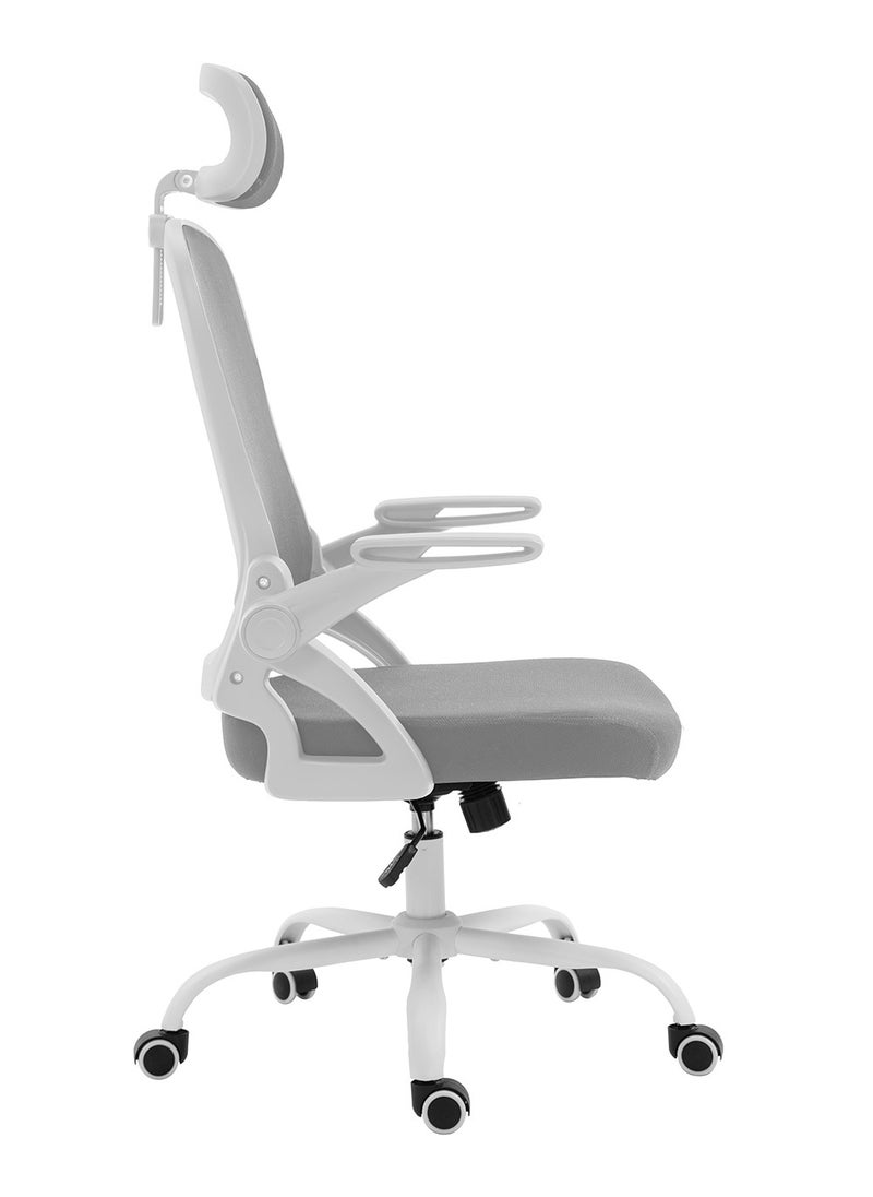 AnneFish - Ergonomic Mesh Office Chair Adjustable Lumbar Comfortable High Back Executive Swivel Computer Office Chair with Flip-up Armrests Comfortable Headrest - Image 1