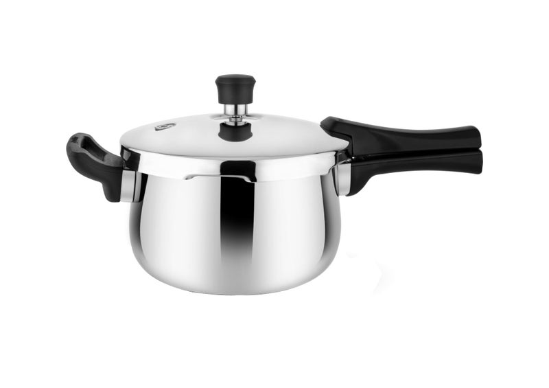 Prabha Stainless Steel Tri-Ply Kalash Pressure Cooker, 6L, Isi Certified, Best For Home & Kitchen, Bakelite Handle, 5 Year Manufacturer Warranty - Image 1