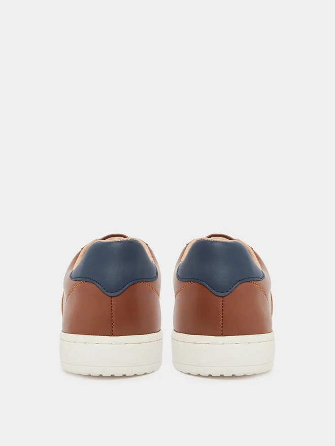 Styli Tan Men Tan Side Stripe Lace-Up Sneakers for Men | Best Price UAE