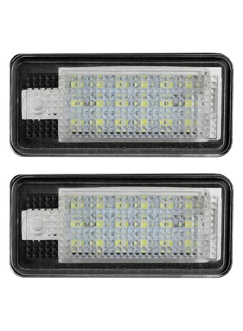 مصابيح لوحة أرقام LED ، 2 قطعة مصباح لوحة رقم الترخيص ، مصابيح لوحة ترخيص السيارة الخلفية لـ Q7 A3 S3 A4 S4 RS4 A6 C6 S6 RS6 A8 S8 - Image 1