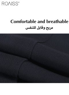 roaiss Men Ankle Length Business Suit Pants Simple Classic Slim Casual Trousers  - Image 5