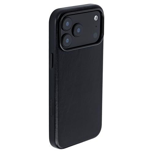 Dockem Genuine Leather Case for iPhone 17 Pro Max Compatible with MagSafe with Capacitive Camera Control Button MSGL Black - Image 1