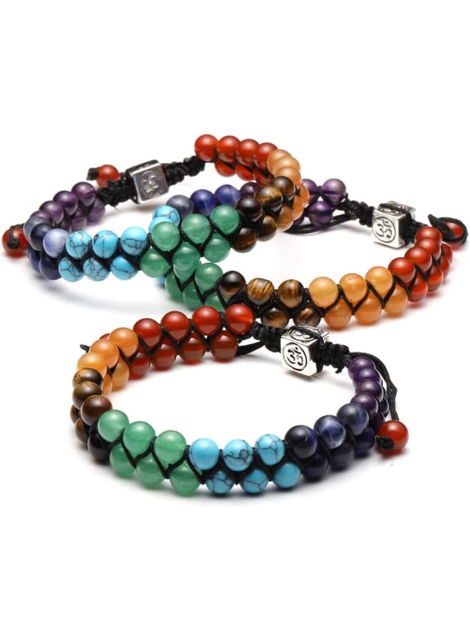 Top Plaza Bead Chakra Bracelet 7 Chakras Healing Crystals Bracelet Yoga Stone Beads Bracelets Meditation Relax Anxiety Bangle for Womens Mens  - Image 4