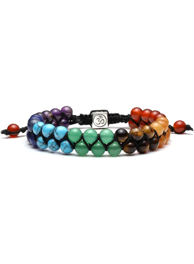 Top Plaza Bead Chakra Bracelet 7 Chakras Healing Crystals Bracelet Yoga Stone Beads Bracelets Meditation Relax Anxiety Bangle for Womens Mens  - Image 1