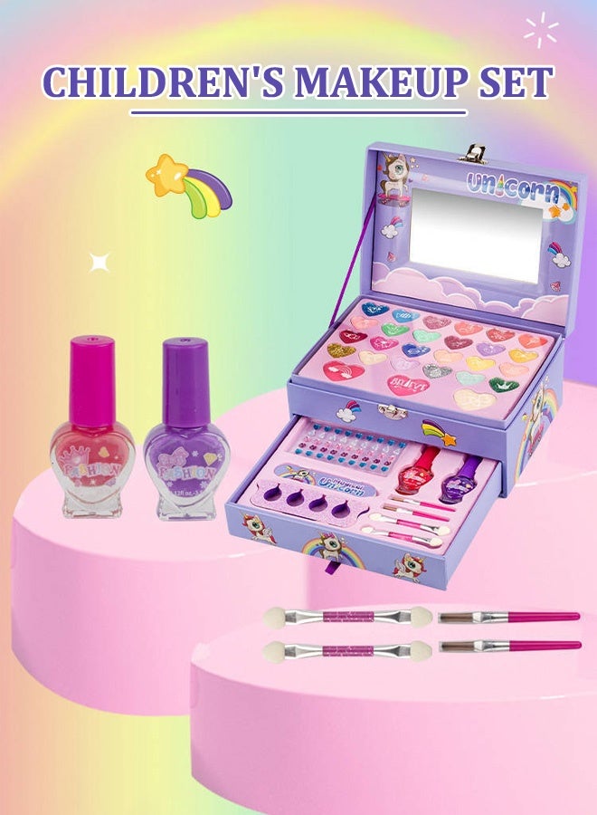 Kids Makeup Kit for Girls, Beauty Playsets, Real Washable Make up Kit for Little Girl Princess Toddler Makeup for Kid Birthday Gifts Toys for Girls - Image 3