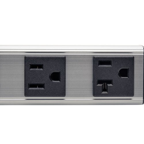 Tripp Lite 4 Outlet Bench & Cabinet Power Strip, 12 in. Length, 15ft Cord with 5-20P Plug (PS120420) - Image 2