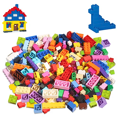 EKIND Regular Colors 8 Shapes Classic Educational Building Bricks Set Compatible with All Major Brands Cultivate Logic Creativity for Kids 300 Pcs - Image 1