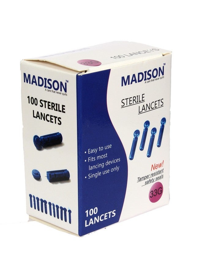 Madison Premium Flat Lancet Needle - Pack Of 100 Pieces (White Color) For Accu-Check Glucometer, Flat Lancets For Glucometer  - Image 4