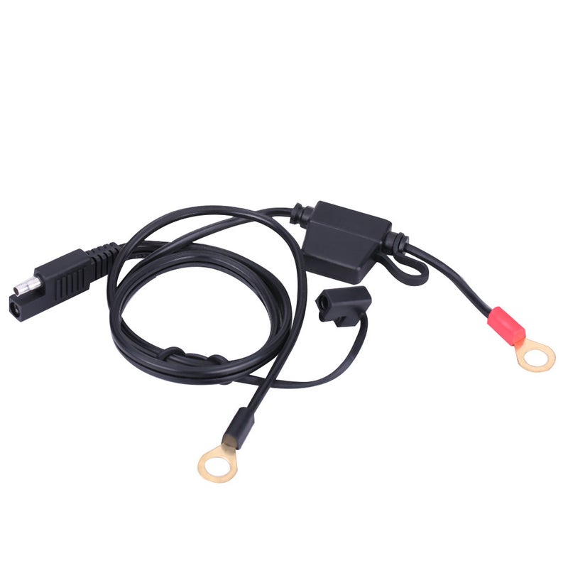 مجموعة شاحن موتورسيكل مزدوج USB - تصميم غطاء مقاوم للماء والغبار، ومفتاح تشغيل، وسهولة التركيب، ومحول SAE إلى USB لبطارية موتورسيكل والهواتف ومعدات الملاحة العالمية (GPS والأجهزة التي تعمل بالـ USB - Image 2