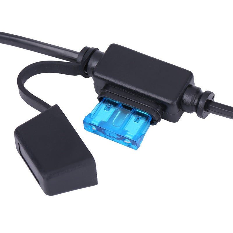 مجموعة شاحن موتورسيكل مزدوج USB - تصميم غطاء مقاوم للماء والغبار، ومفتاح تشغيل، وسهولة التركيب، ومحول SAE إلى USB لبطارية موتورسيكل والهواتف ومعدات الملاحة العالمية (GPS والأجهزة التي تعمل بالـ USB - Image 5