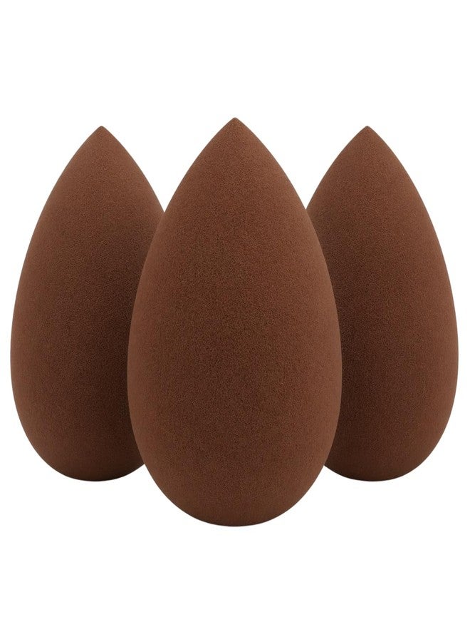 Makeup Beauty Blending / 3 Pack Latex-Free Beauty Sponge/Makeup Blender Foundation, Concealer & Powder/Cosmetic Makeup Applicator (Coffee) - Image 1