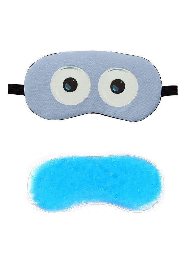 Jenna ™ Cute Gel Sleeping Eye Shade Mask Cover For Insomnia Meditation Puffy Eyes And Dark Circles Roundeye Blue - Image 1
