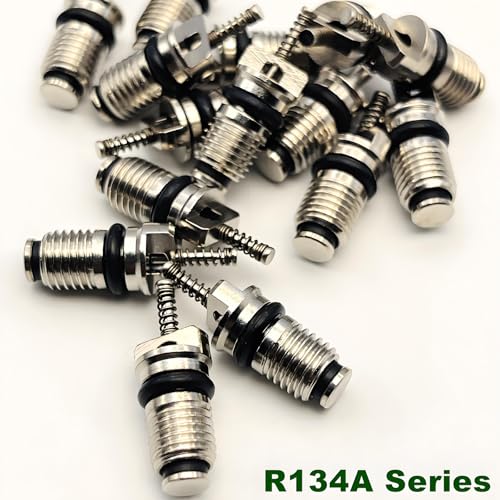 Aracey Air Conditioning Valve Core A/C R12 R134a Refrigeration Schrader Valve Cores for Car Home AC with Double Head Dual Valve Remover Tool - Image 3
