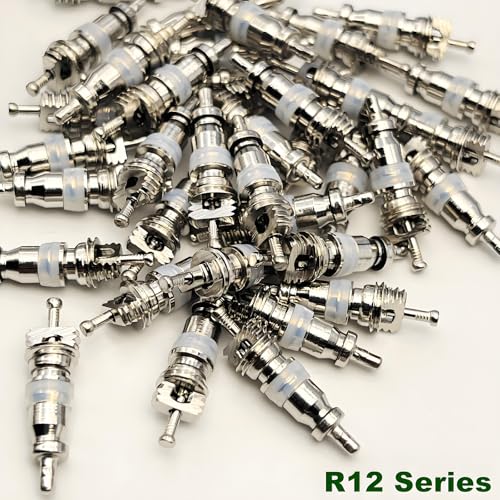 Aracey Air Conditioning Valve Core A/C R12 R134a Refrigeration Schrader Valve Cores for Car Home AC with Double Head Dual Valve Remover Tool - Image 4