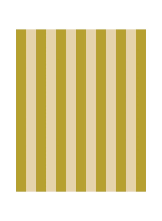 KadoDesign Striped Wrapping Paper Roll - Vanilla Cream and Seaweed Green - Image 1